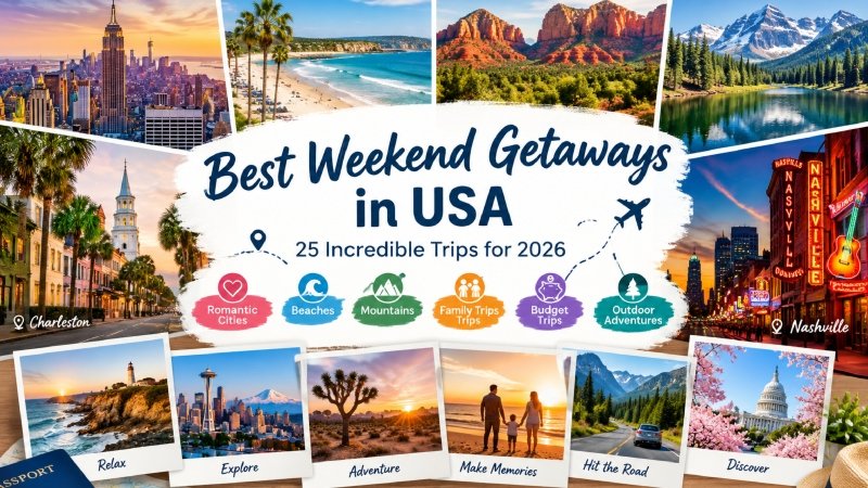 best weekend getaways in USA